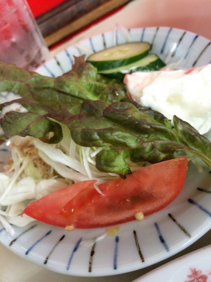 東来軒 ラーメンセットのサラダ